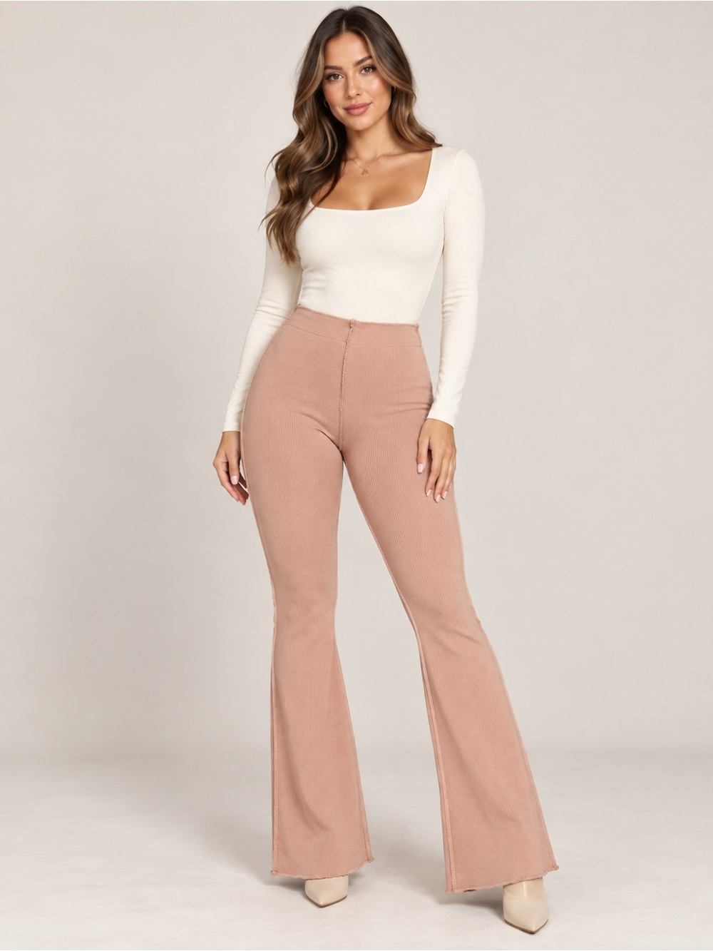 Naked Wardrobe Snatched Flare Pant Coco